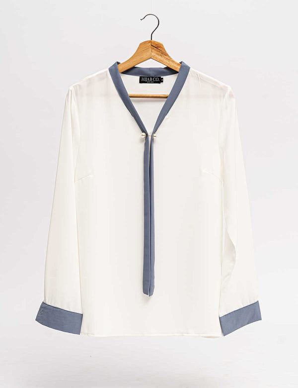 Stiped Flip Tops - White & Blue